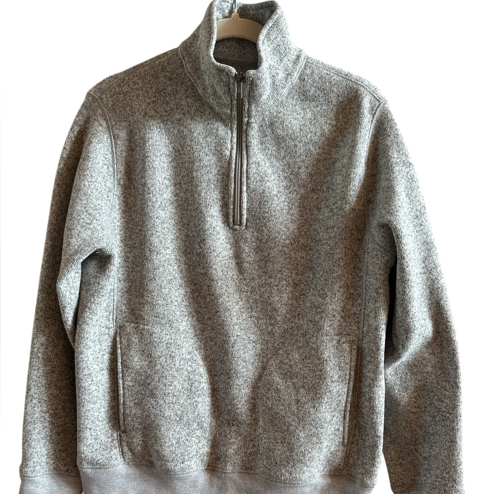 J. Crew New York The Sporting‎ Life Men's  Medium Heather Gray Zip-Up Sweater